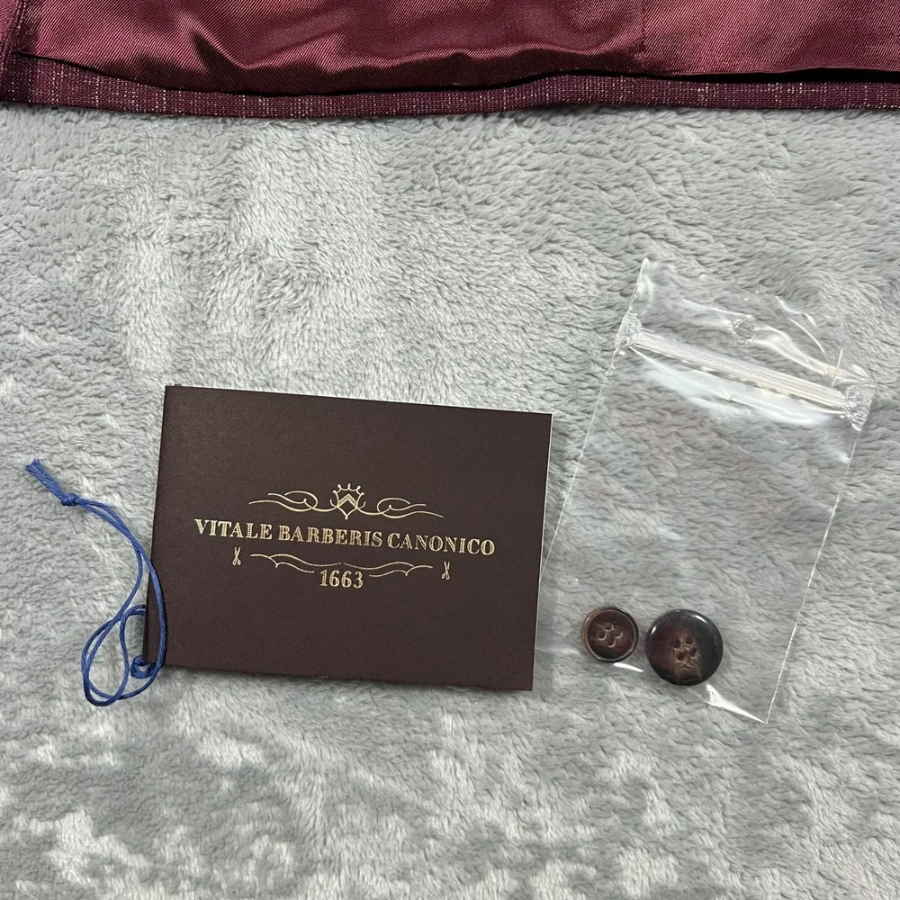 Lubiam Blazer Mens 50L Burgundy NWT Wool‎ Flax Vitale Barberis Canonico Italy